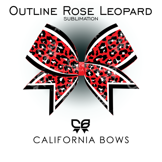 Rose Leopard Cheetah Bow Sublimation Download PNG