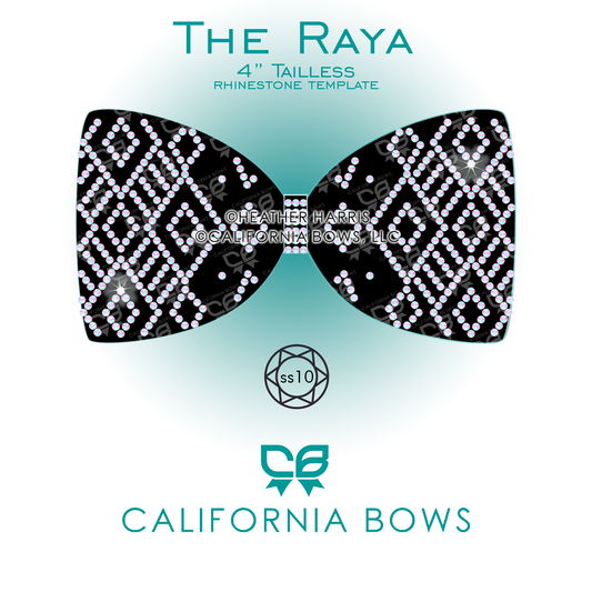 Raya 4" Tailless Bow Rhinestone Template Download