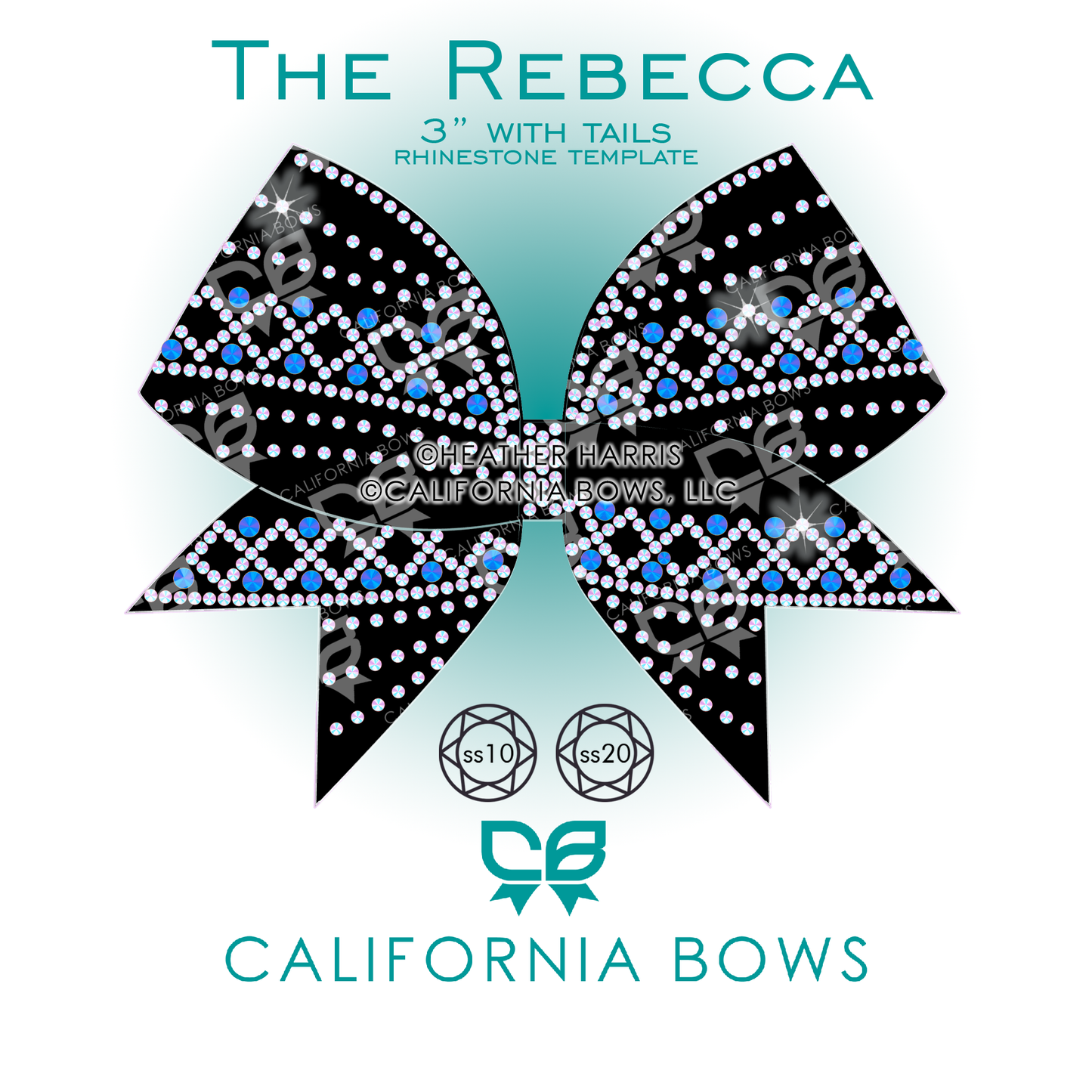 Rebecca 3" Bow Rhinestone Template Download