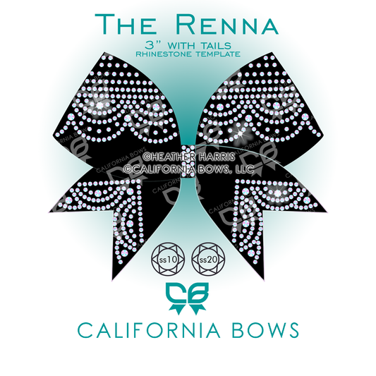 Renna 3" Bow Rhinestone Template Download