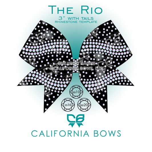 Rio 3" Bow Rhinestone Template Download