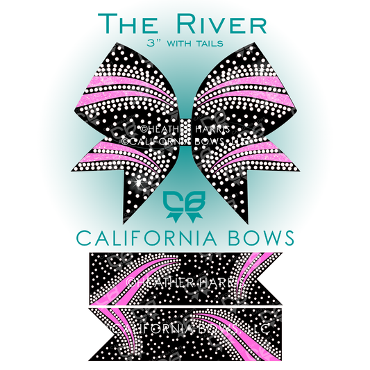 River 3" Bow Rhinestone Template Download