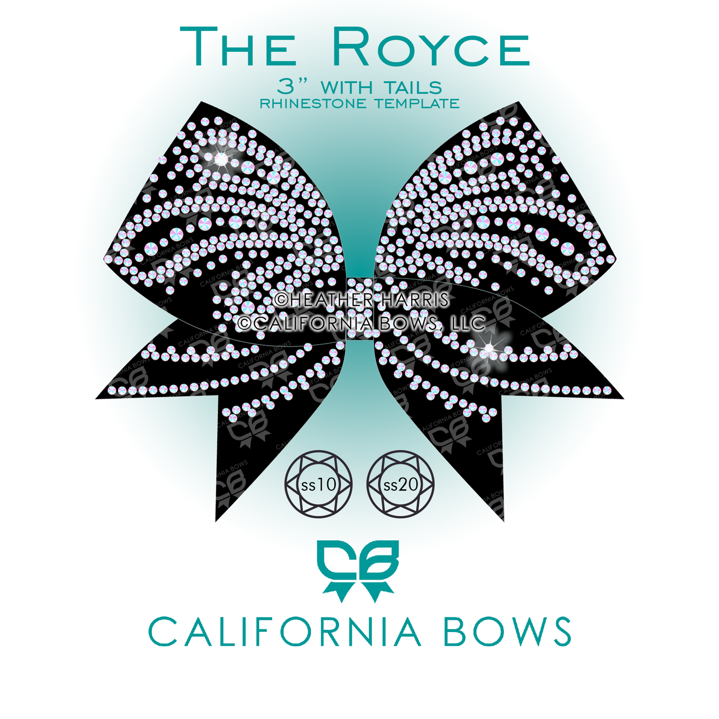Royce 3" Bow Rhinestone Template Download