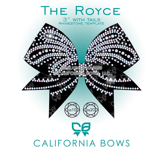 Royce 3" Bow Rhinestone Template Download