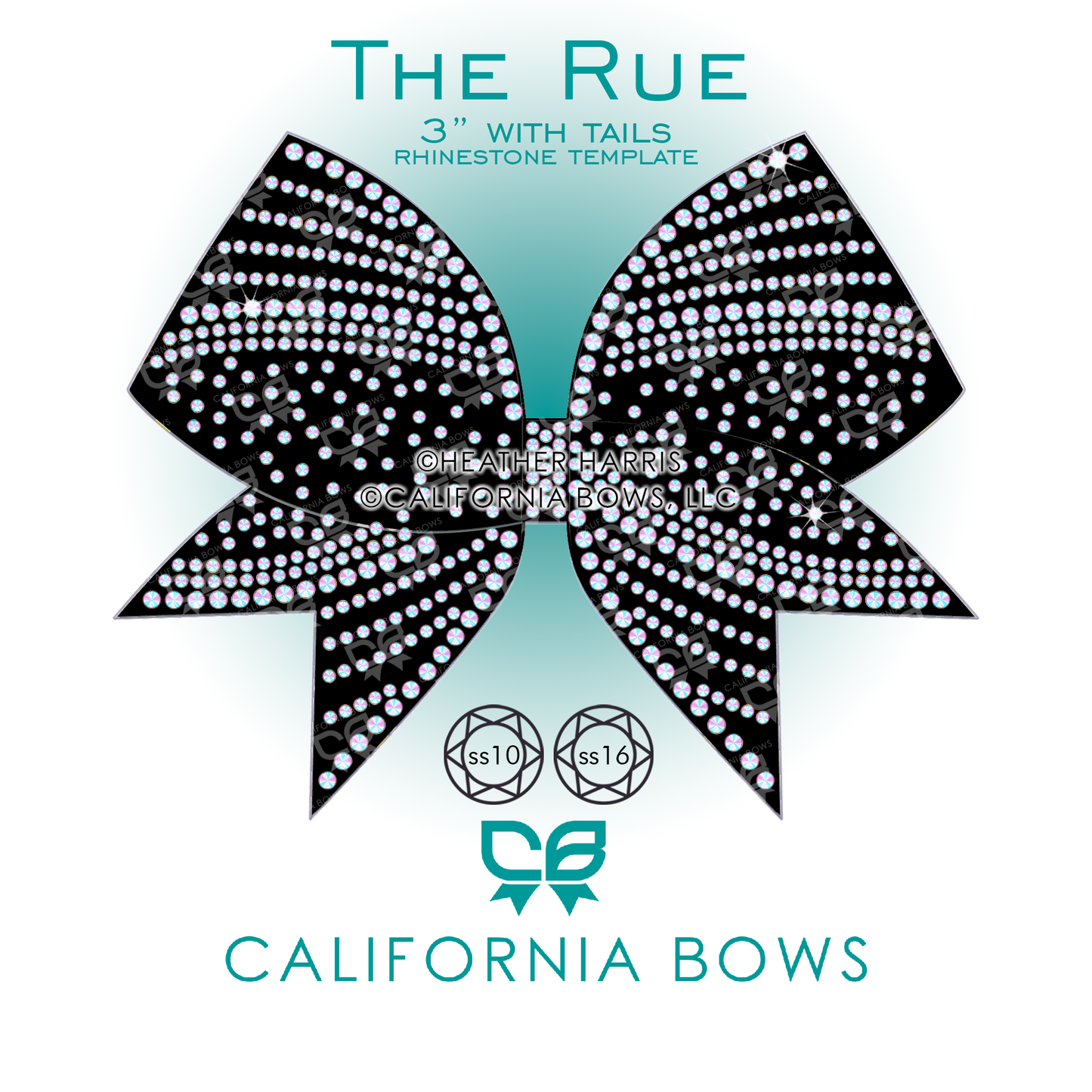 Rue 3" Bow Rhinestone Template Download