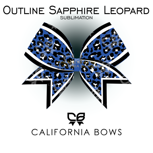 Sapphire Leopard Cheetah Bow Sublimation Download PNG