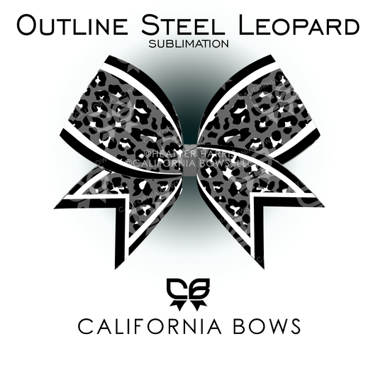 Steel Leopard Cheetah Bow Sublimation Download PNG