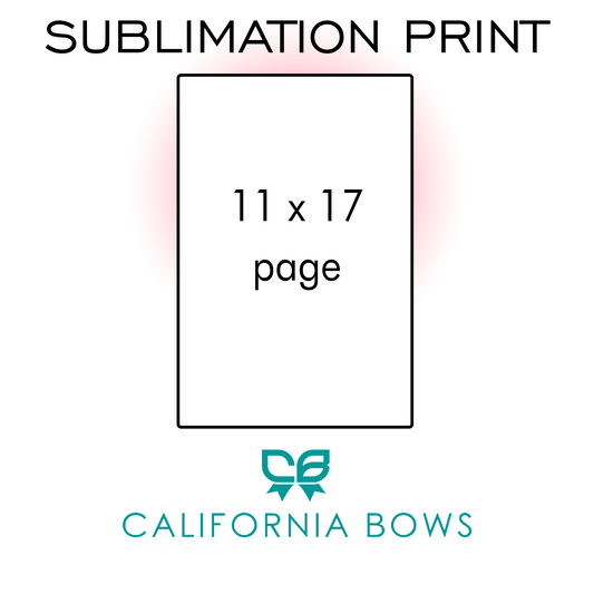 Sublimation Print 11x17