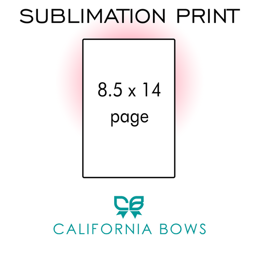 Sublimation Print 8.5x14