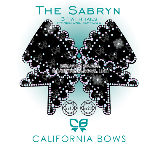 Sabryn 3" Bow Rhinestone Vinyl Template Download