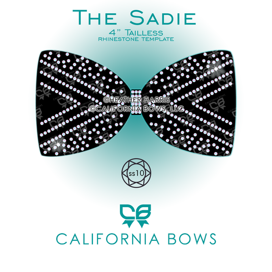 Sadie 4" Tailless Bow Rhinestone Template Download