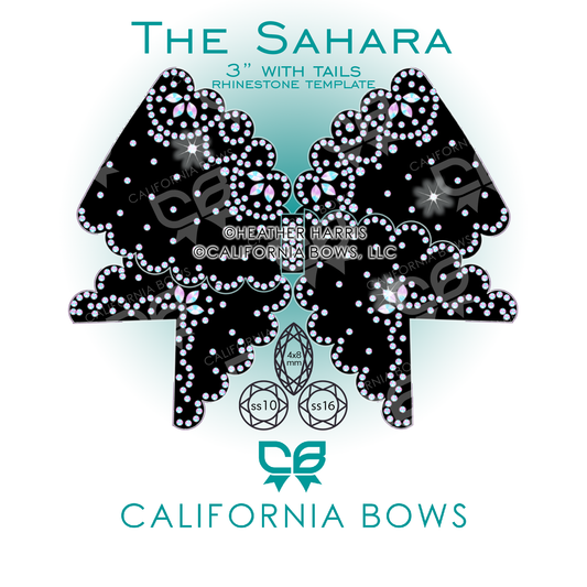 Sahara 3" Bow Rhinestone Template Download