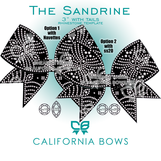 Sandrine 3" Bow Rhinestone Template Download