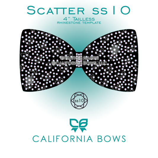 Scatter 10ss 4" Tailless Bow Rhinestone Template Download