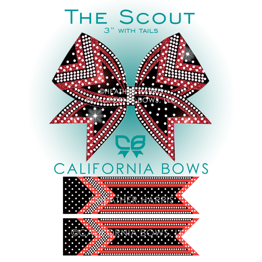 Scout 3" Bow Rhinestone & Vinyl Template Download