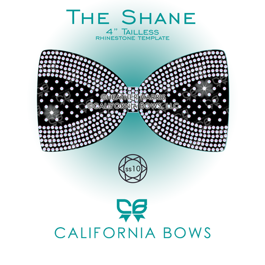 Shane 4" Tailless Bow Rhinestone Template Download