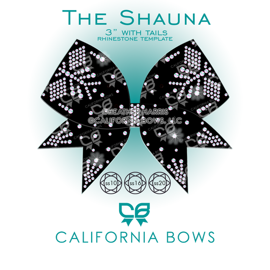 Shauna 3" Bow Rhinestone Template Download
