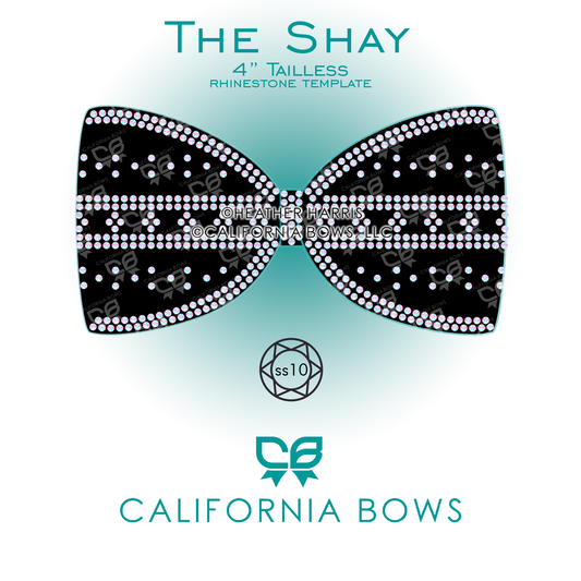Shay 4" Tailless Bow Rhinestone Template Download