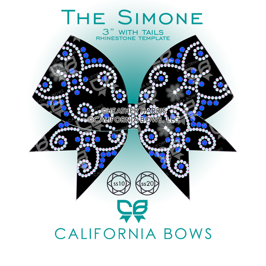 Simone 3" Bow Rhinestone Template Download