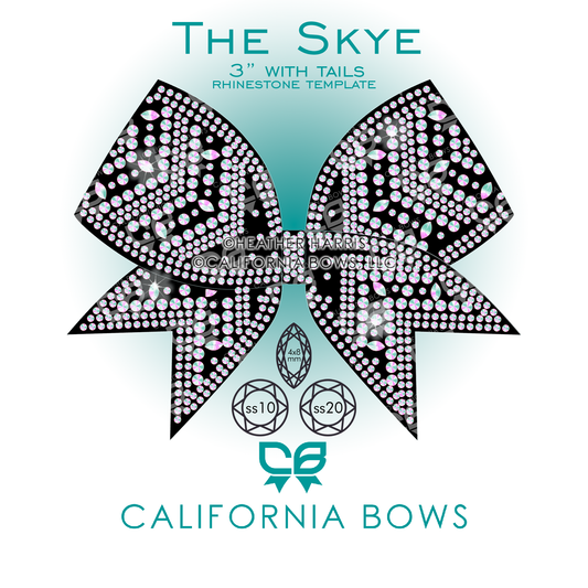 Skye 3" Bow Rhinestone Template Download