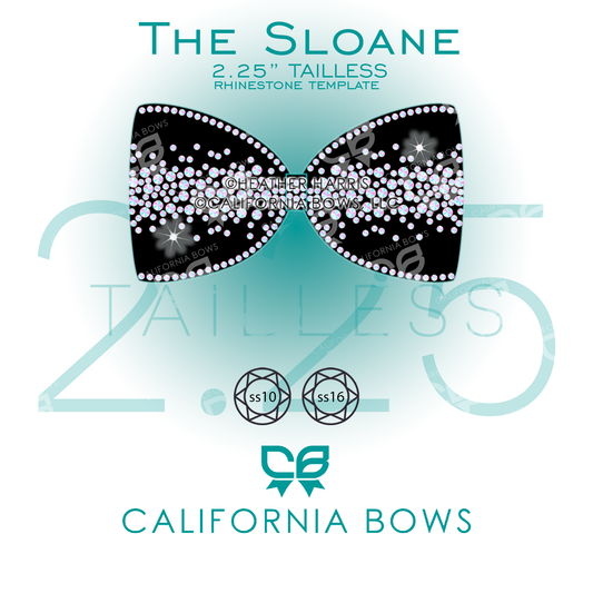 Sloane 2.25" Tailless Bow Rhinestone Template Download