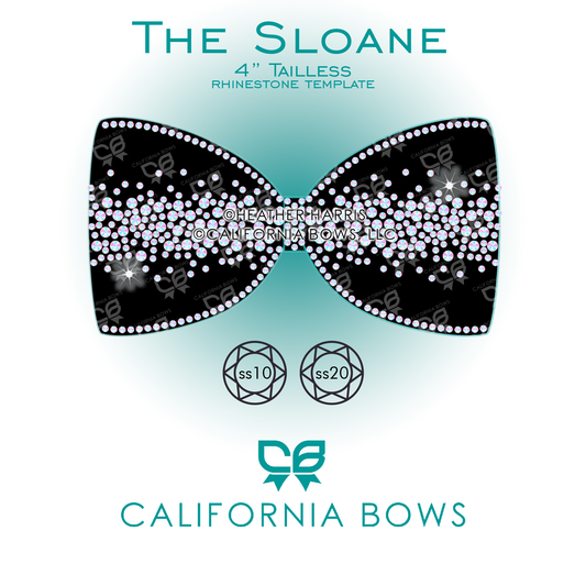 Sloane 4" Tailless Bow Rhinestone Template Download