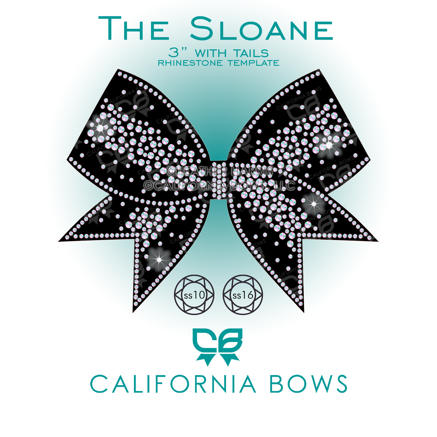 Sloane 3" Bow Rhinestone Template Download