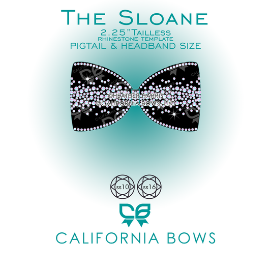 Sloane 2.25" Tailless Bow Rhinestone Template Download