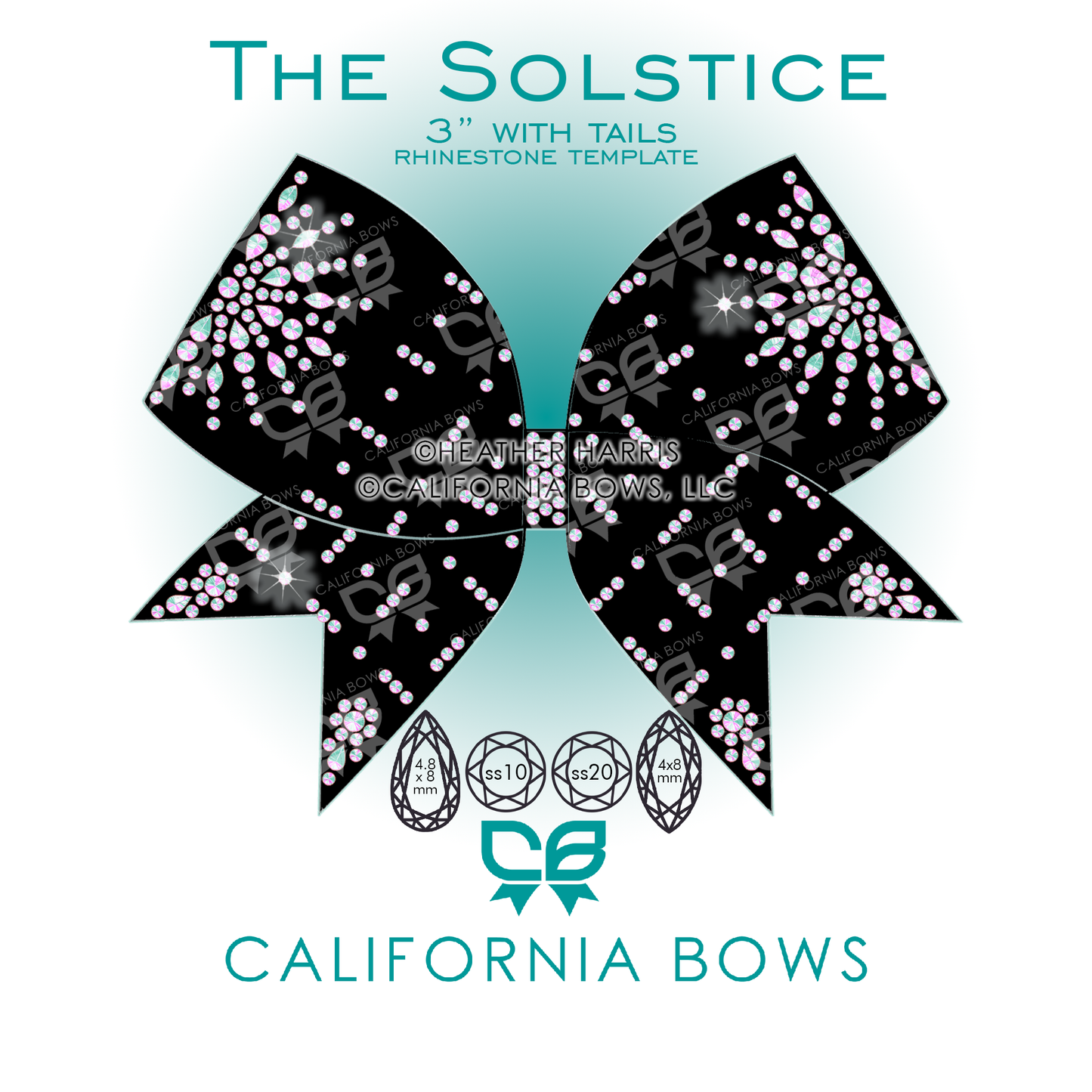 Solstice 3" Bow Rhinestone Template Download