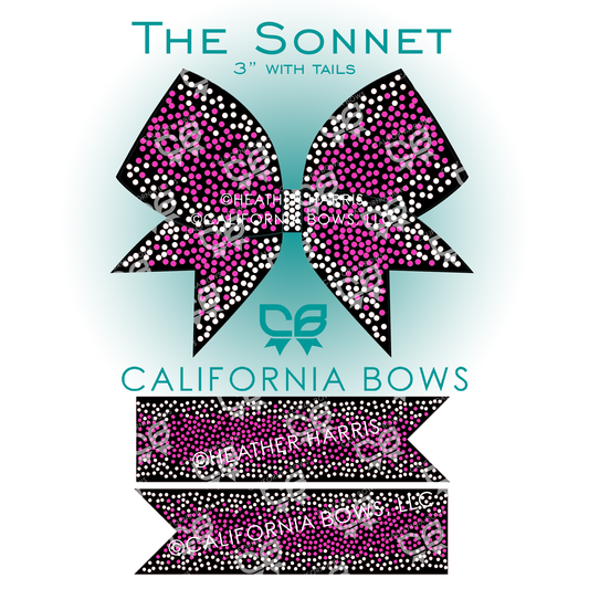 Sonnet 3" Bow Rhinestone Template Download