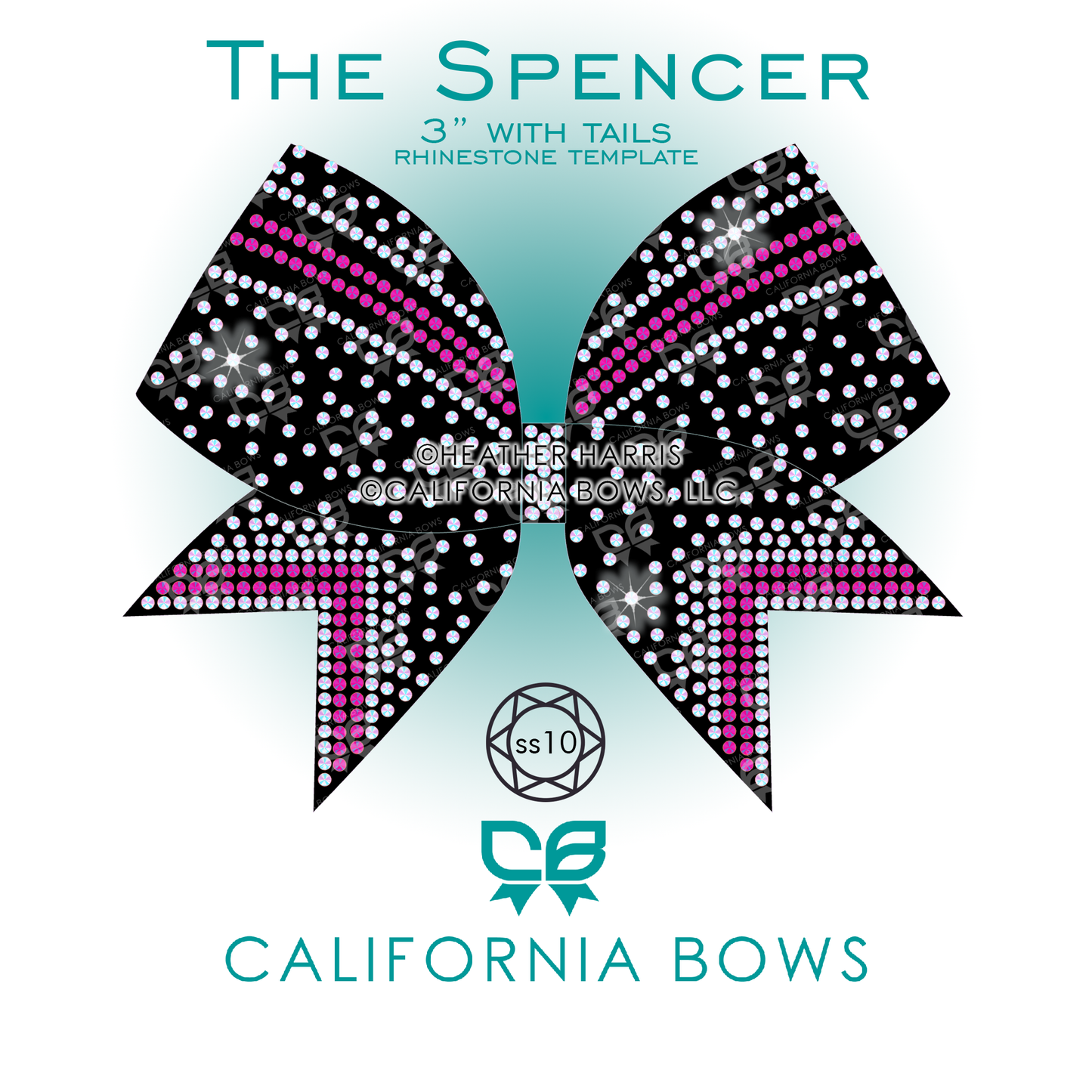 Spencer 3" Bow Rhinestone Template Download