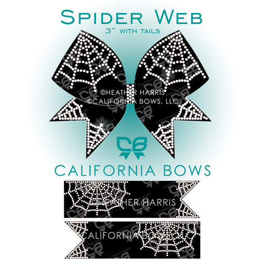 Spider Web 3" Bow Rhinestone Template Download