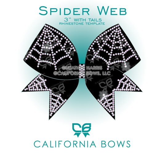Spider Web 3" Bow Rhinestone Template Download