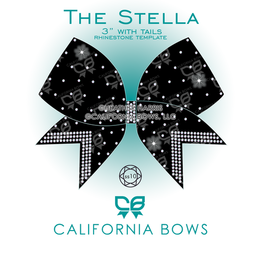 Stella 3" Bow Rhinestone Template Download