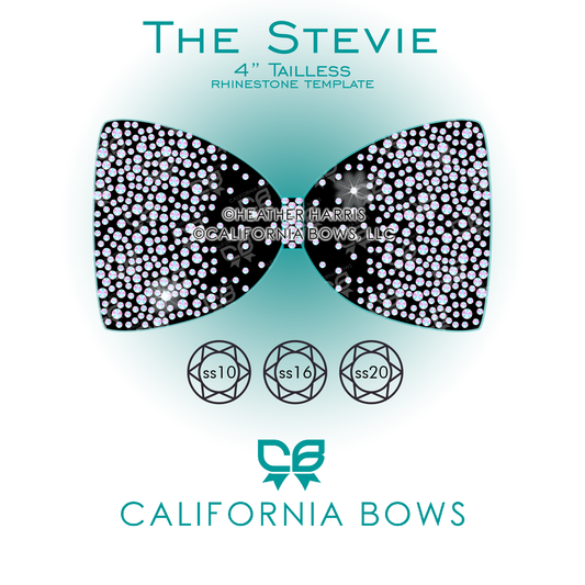 Stevie 4" Tailless Bow Rhinestone Template Download