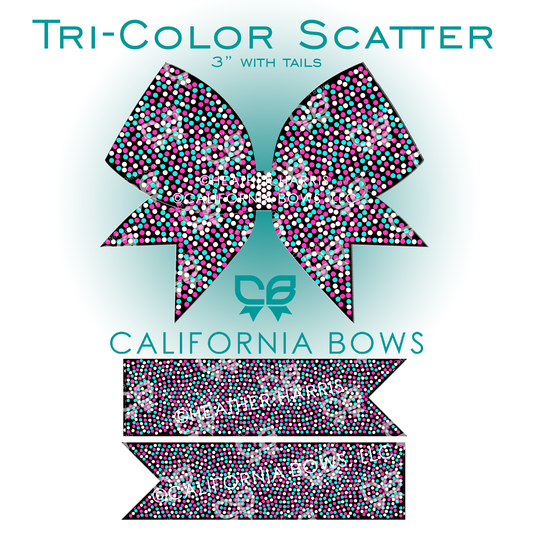 Tri-Color 3" Bow Rhinestone Template Download