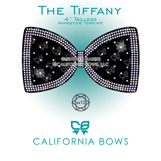 Tiffany 4" Tailless Bow Rhinestone Template Download