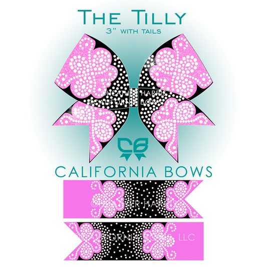 Tilly 3" Bow Rhinestone & Vinyl Template Download