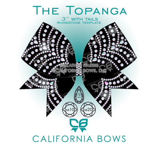Topanga 3" Bow Rhinestone Template Download