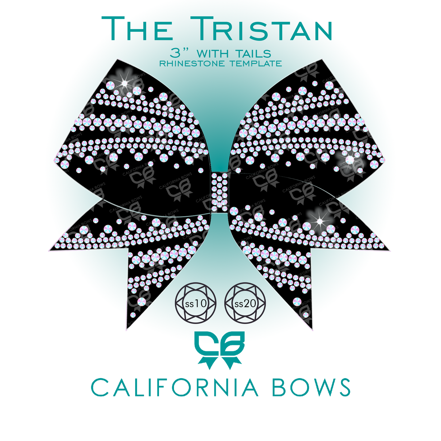 Tristan 3" Bow Rhinestone Template Download