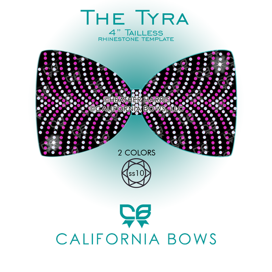 Tyra 4" Tailless Bow Rhinestone Template Download