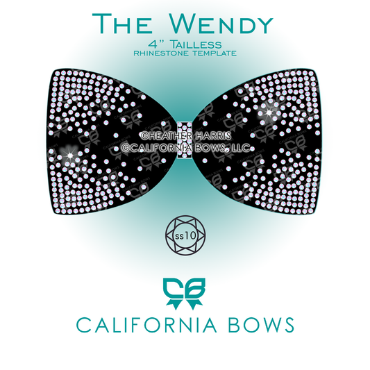 Wendy 4" Tailless Bow Rhinestone Template Download