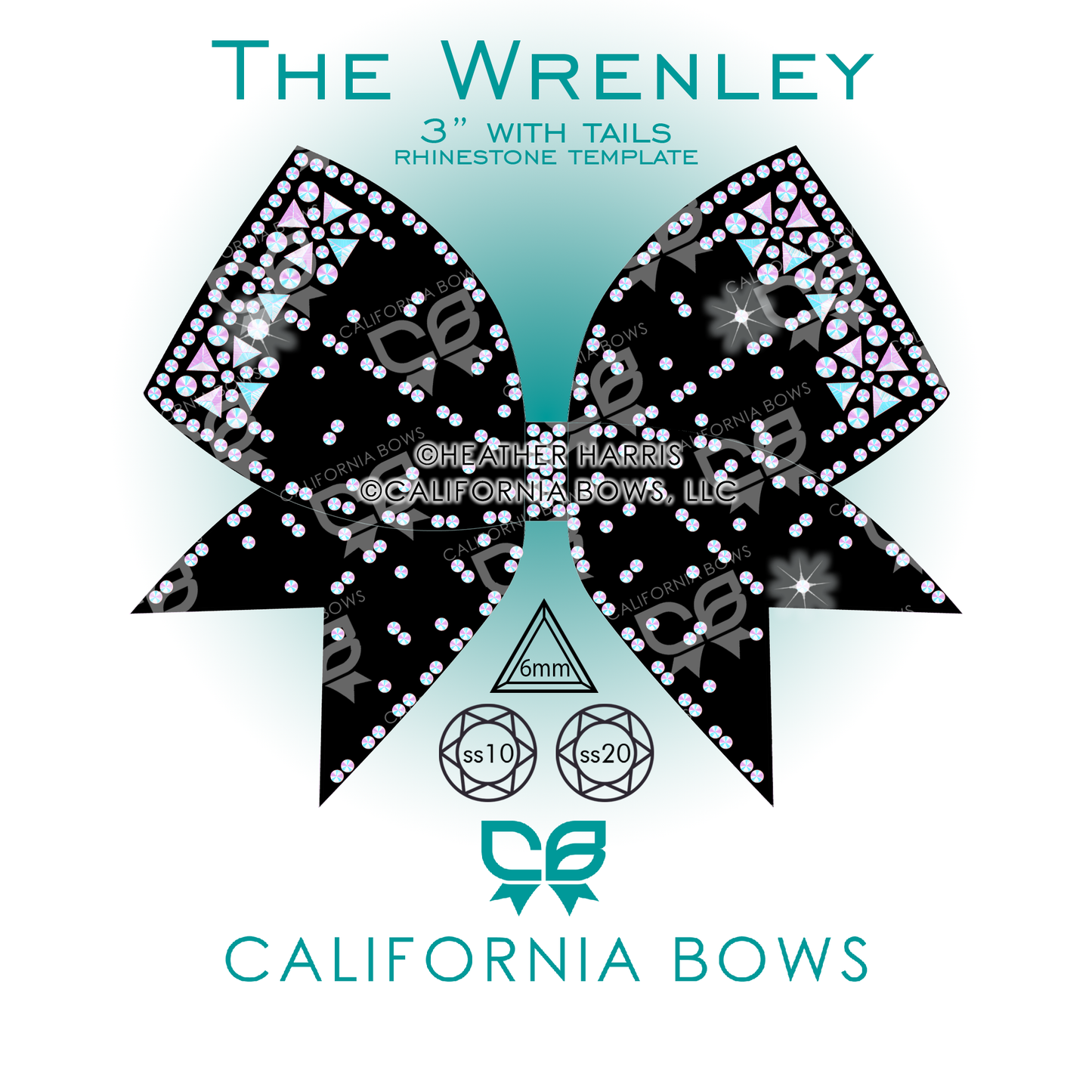 Wrenley 3" Bow Rhinestone Template Download
