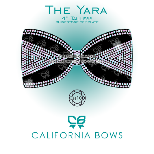 Yara 4" Tailless Bow Rhinestone Template Download