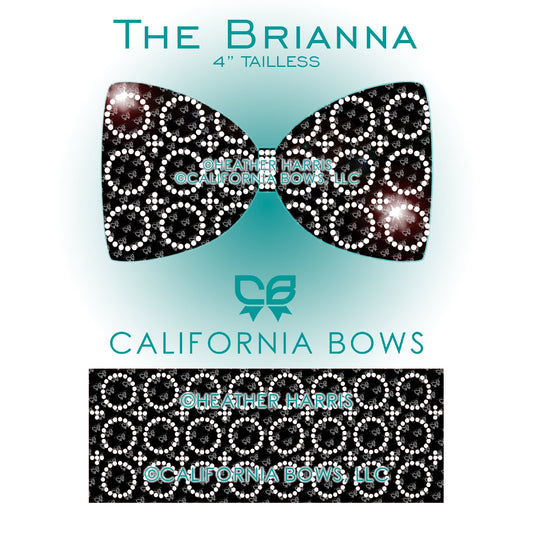 Brianna 4" Tailless Bow Rhinestone Template Download