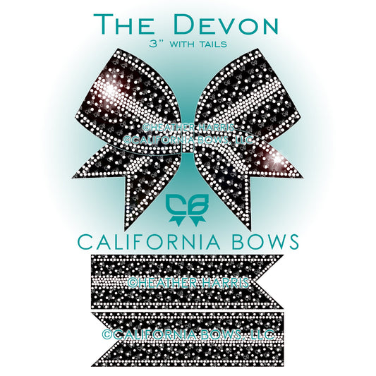 Devon 3" Bow Rhinestone Template Download