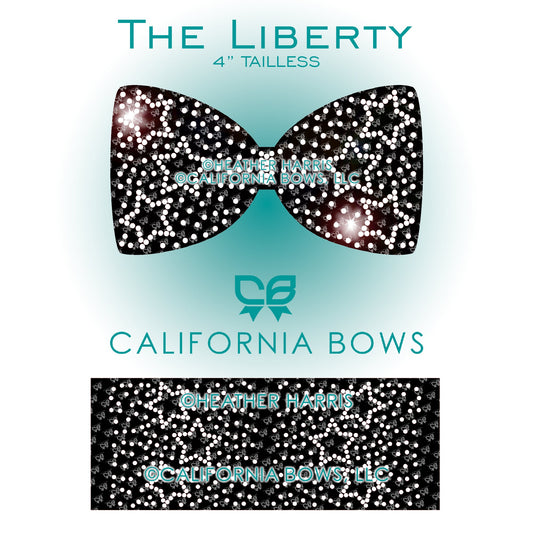 Liberty 4" Tailless Bow Rhinestone Template Download
