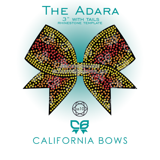 Adara 3" Bow Rhinestone Template Download