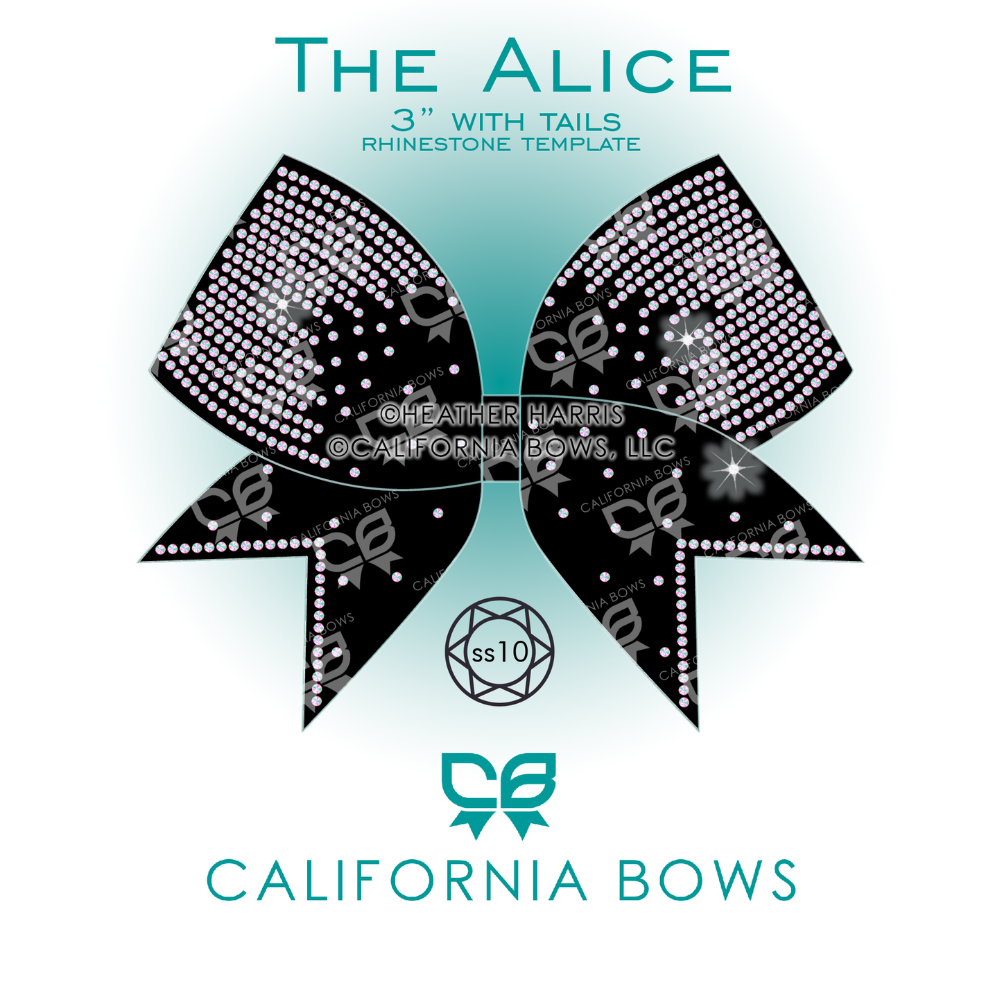 Alice 3" Bow Rhinestone Template Download