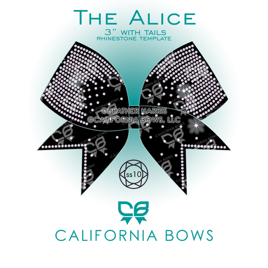 Alice 3" Bow Rhinestone Template Download